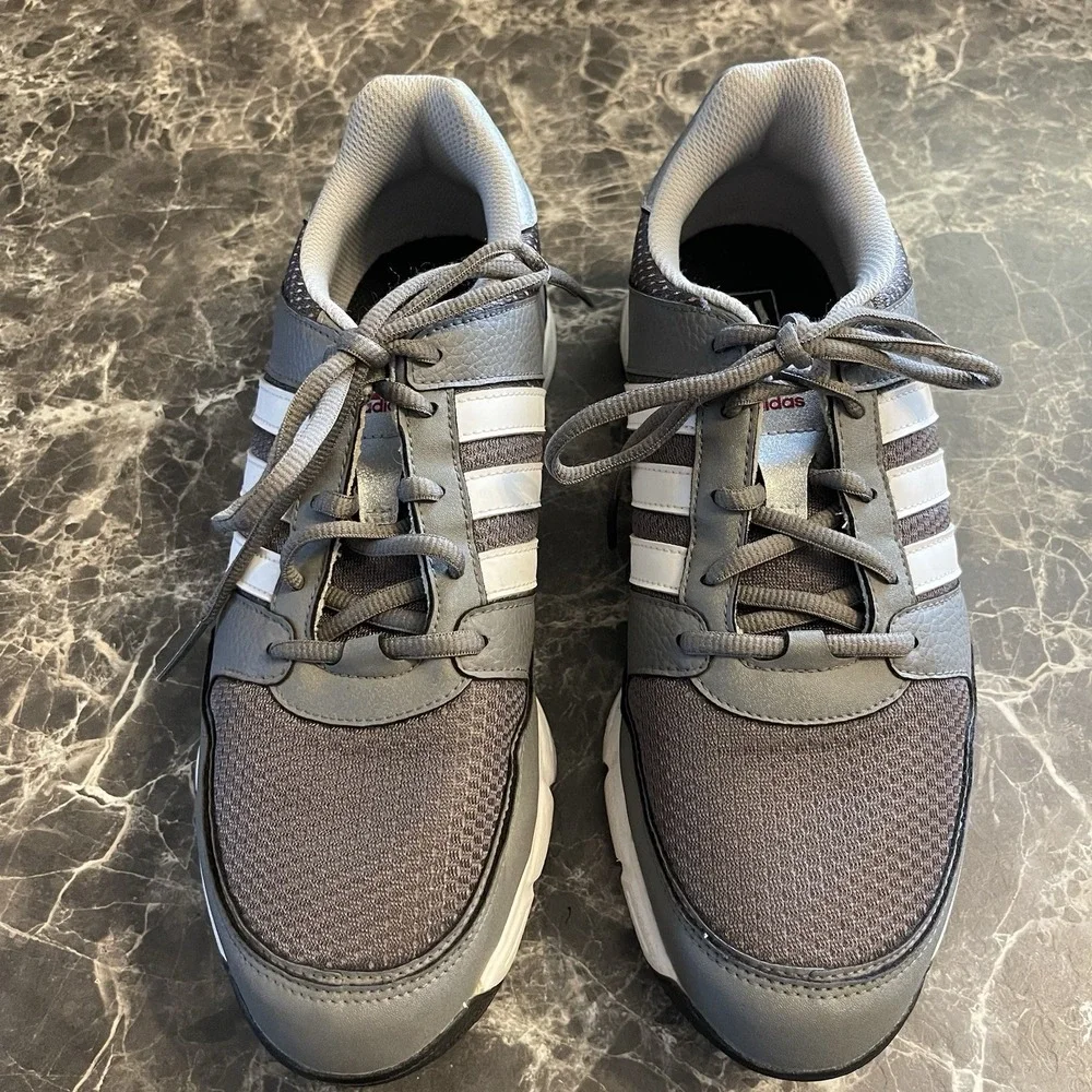Adidas Tech Traxion Golf‎ Shoes  Men's Gray/ White Size 8.5  NWOT